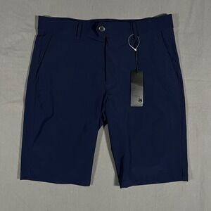 Greyson Montauk Shorts Mens 32 x 10" Navy Blue Maltese Golf Performance Stretch